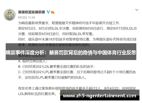 魏震事件深度分析:禁赛罚款背后的隐情与中国体育行业反思 魏震事件深度分析:禁赛罚款背后的隐情与中国体育行业反思
